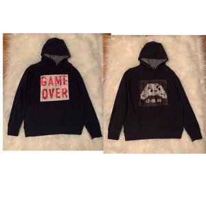Gamer flip sequin hoodie 10-12 large
